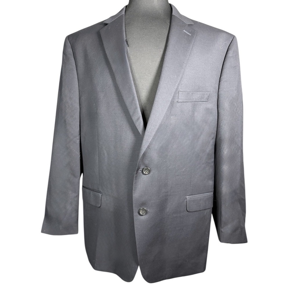 Lauren Ralph Lauren 100% Wool Natural Stretch Solid Black Blazer - 48‎ R